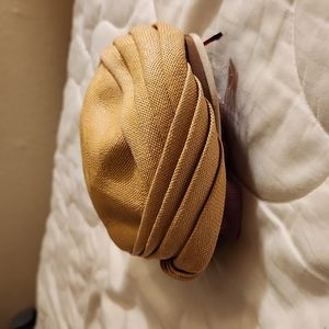 1940s light gold hat with clips